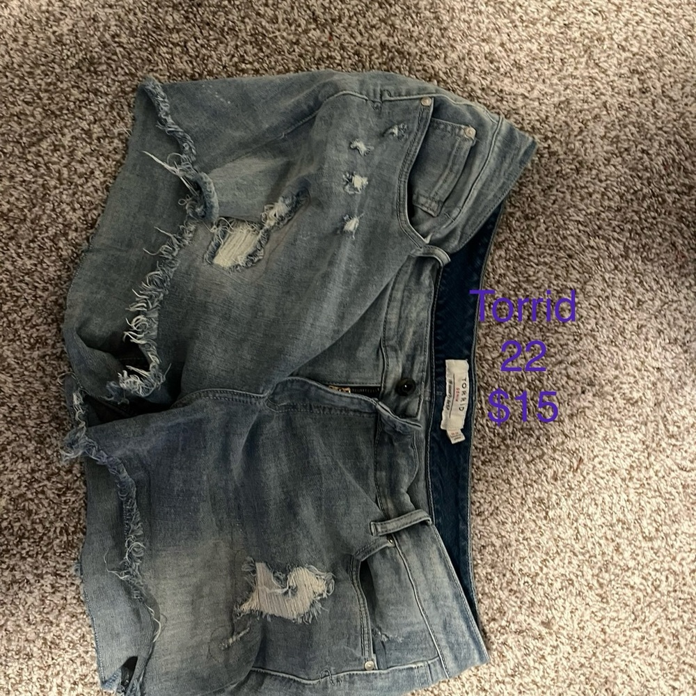 Torrid Distressed Denim Shorts